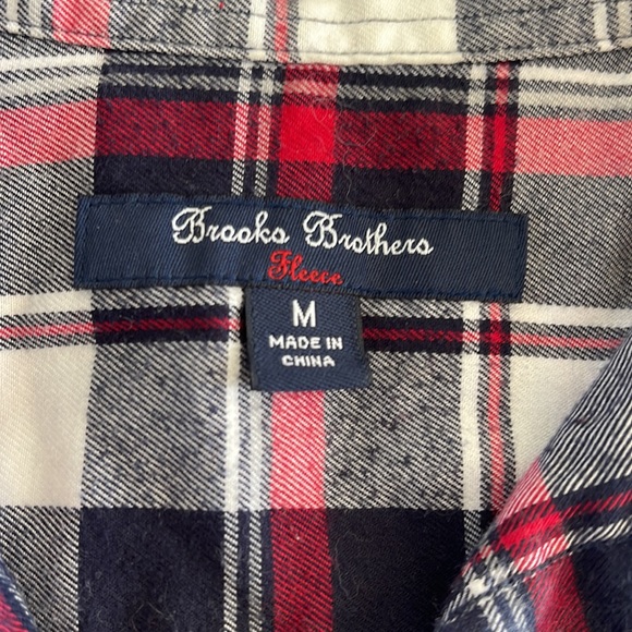 Brooks Brothers Blue and Red Boys Plaid Flannel Button Down Shirt - Picture 6 of 8